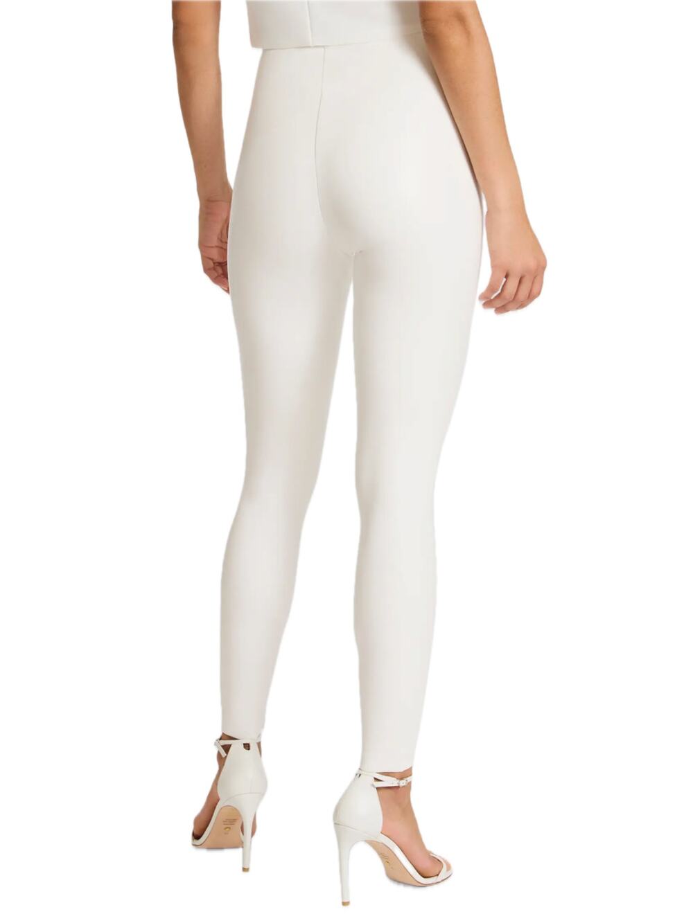 Commando White Vegan Faux Leather Stretch High Rise Skinny Ankle Leggings size M